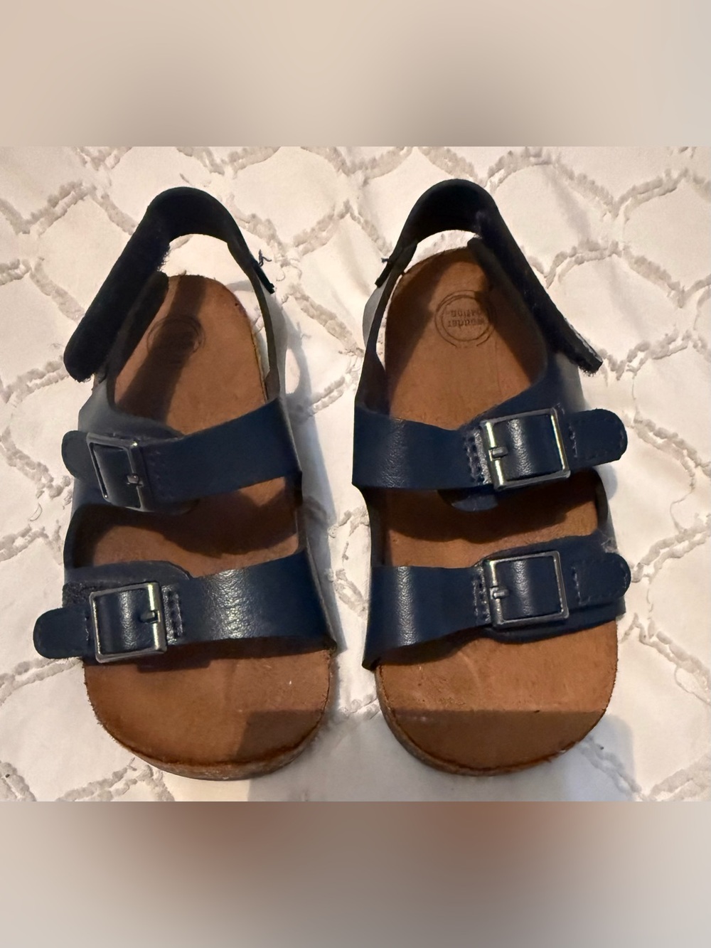 Kids Navy Blue Adjustable Buckle Sandals